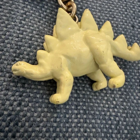 Coach Yellow Stegosaurus Dinosaur charm keychain - Picture 2 of 4